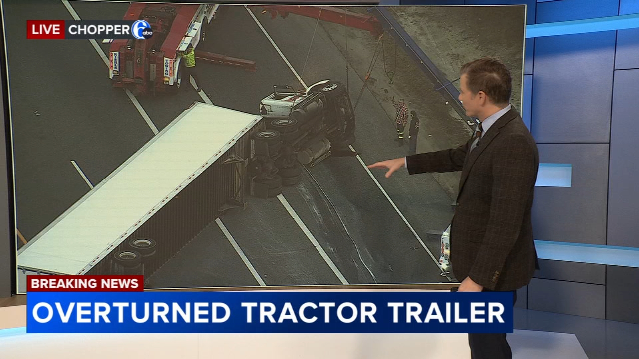 Overturned semi blocking all lanes of Rt. 55 NB in Gloucester County, New Jersey
— 6ABC Action News (Philadelphia)